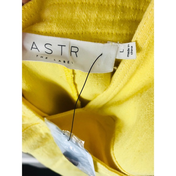 ASTR the label lemon drop andi midi dress yellow L - Picture 10 of 12